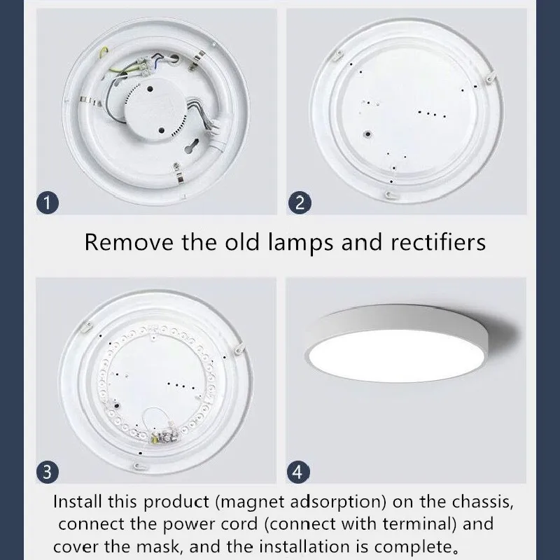 

LED Module Ceiling Lamp Panel Wick Energy Saving 220V LED Round Board Sucker Indoor Wall Lamp Lighting