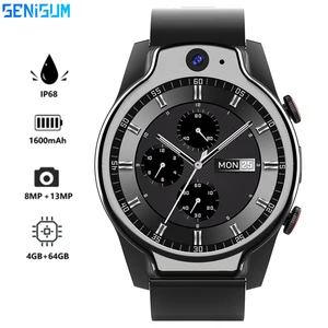 reloj inteligente hombre 2021 dual 13p camera wifi gps positioning sports smart watch phone real ip68 waterproof swimming watch free global shipping