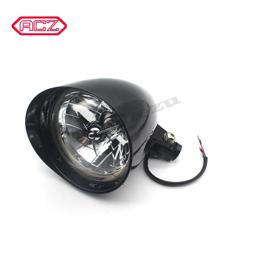 4 5 ''хромированная прозрачная линза для Harley Custom Chopper Softail Sportster Bobber Dyna Visor Head Lamp |
