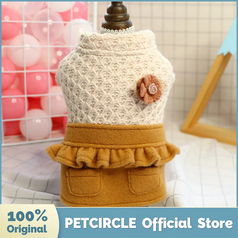 

PETCIRCLE Dog Puppy Clothes Fashion White Woolen Skirt Fit Small Cat Dog Pet All Seasons Pet Cute Costume Dog Clothing Dresses