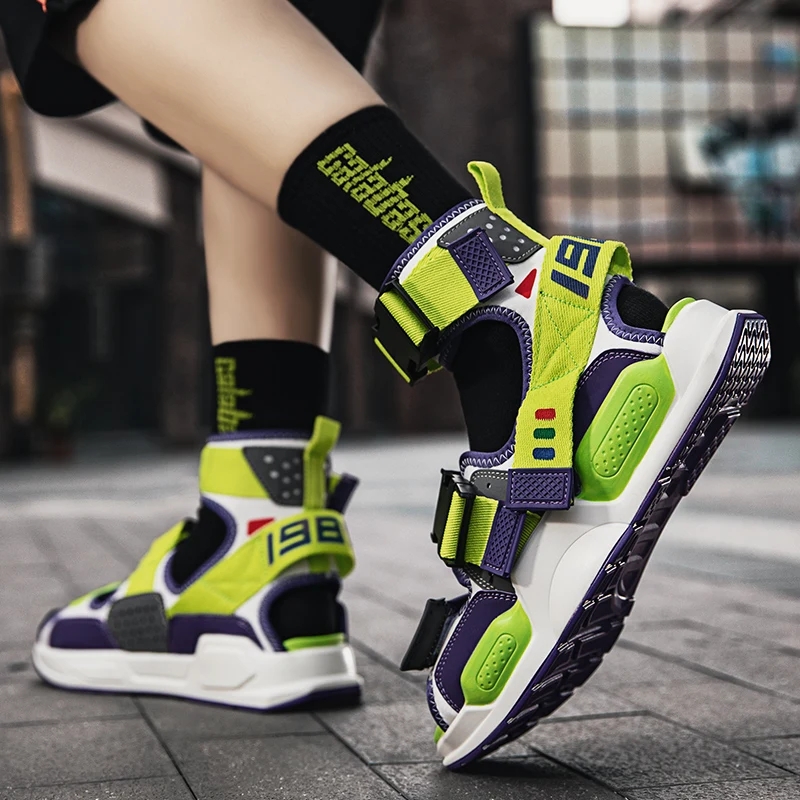 

Fashion Summer Sandals Men High Top Soft Mesh Shoes For Male Trendy Steet Walking Footwear Brand Design Beach Sandals Slippers