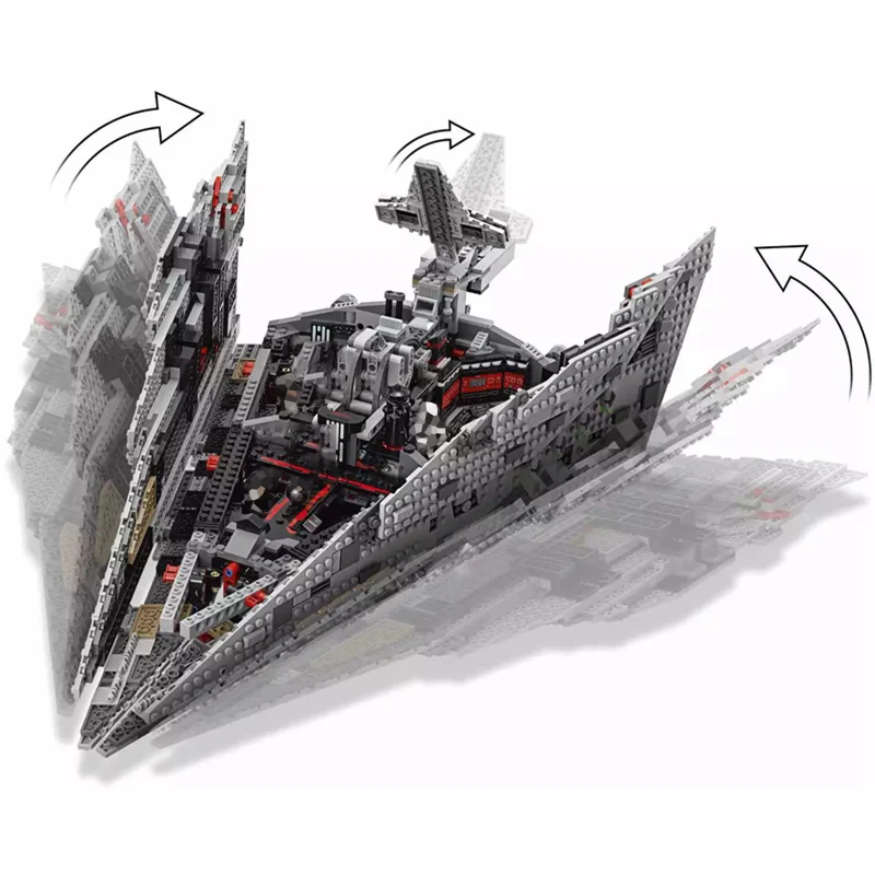 Звездных войн первый заказ Звездный Разрушитель с принтом «The Force Awakens»(Звёздные войны: Пробуждение силы серии фильмов блоки Star Wars Игрушки для детей Starwars