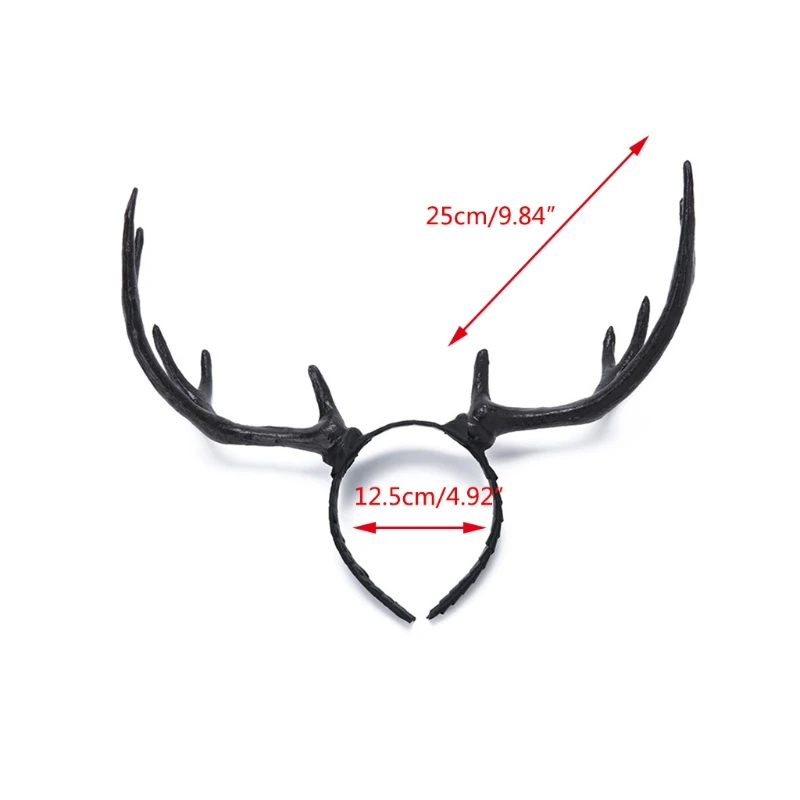 

Antlers Headband Deer Horn Hair Hoop for Halloween Party Wear Elk Hairband Cosplay Props Creative Christmas Costume