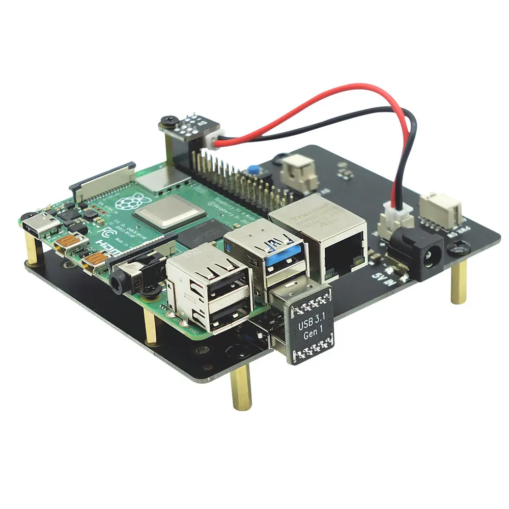 Raspberry X825 2 5 дюйма SATA HDD/SSD Плата расширения акриловый чехол для Pi 4B ( 4 Модель