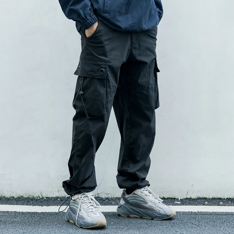 Брюки-карго мужские с несколькими карманами уличная одежда свободные джоггеры