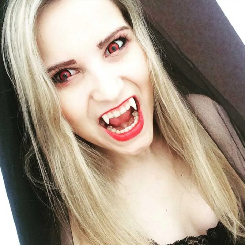 2 шт. клыки для зубов вампира реквизит косплея на Хэллоуин костюм вечерние