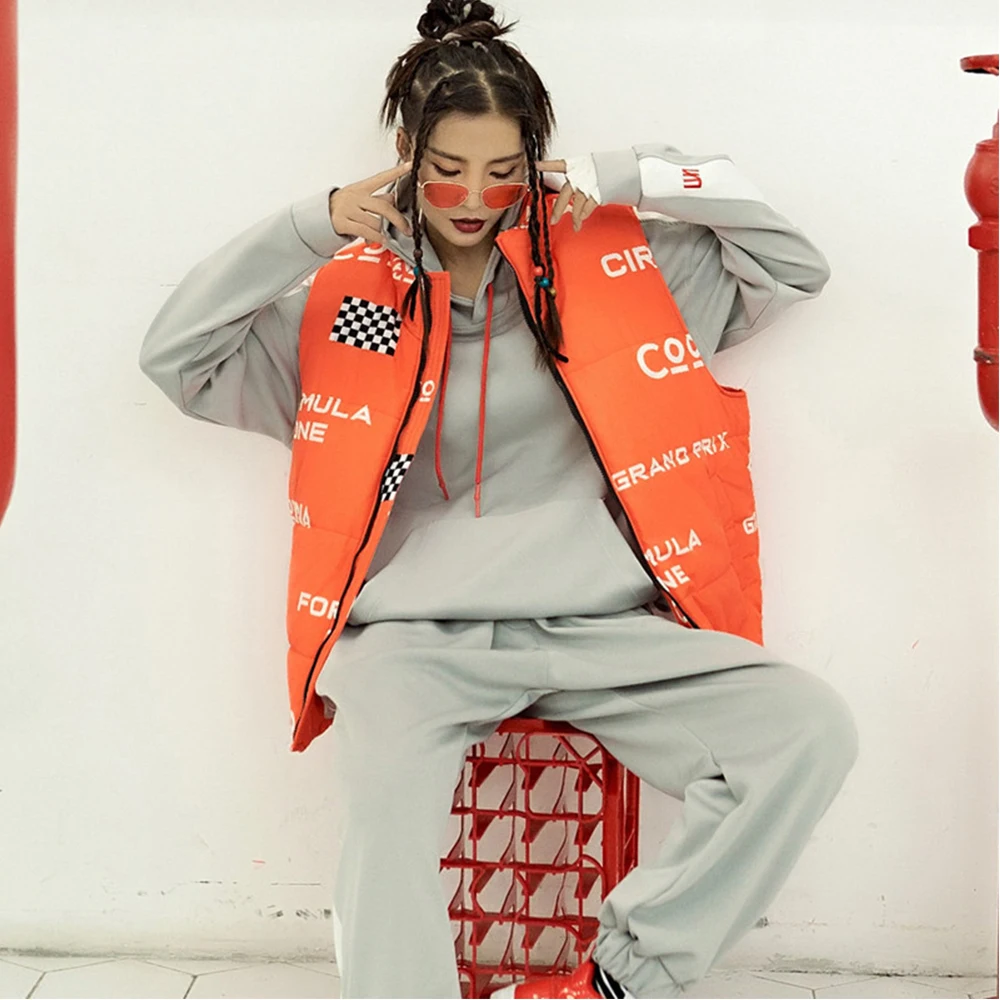 Новый женский жилет свободный большой размер спортивный стиль мода | Женская