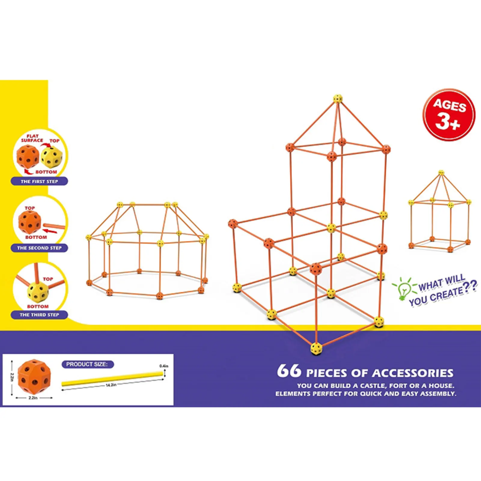 

Construction Fort Building Kits For Kids DIY Building Castles Tunnels Play Tent Toys For Girls Boys DIY Builder Toy Assemble Kit