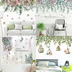 Тропические листья, настенные Стикеры, цветок, лоза, декор для стены, диван, спальня, фоновые бумажные стикеры, украшение для гостиной