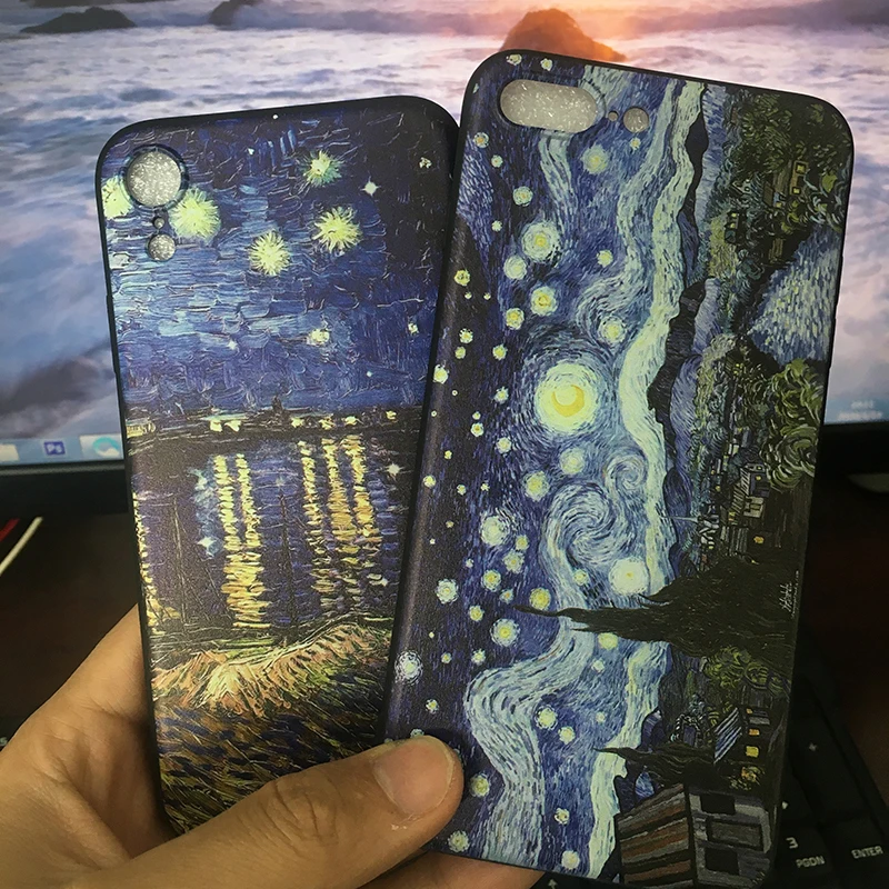 Чехол для мобильного телефона iphone XR XS Max Van Gogh Звездная ночь мягкий TPU чехол 7 8 5 5S 6 6S