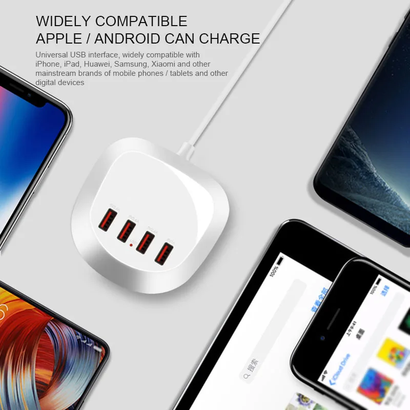 Сетевое зарядное устройство с несколькими USB портами 4 порта 100 240 В|Зарядные