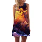 Женское платье KYKU Galaxy, винтажная Готическая накидка для офиса, неба, пляжа