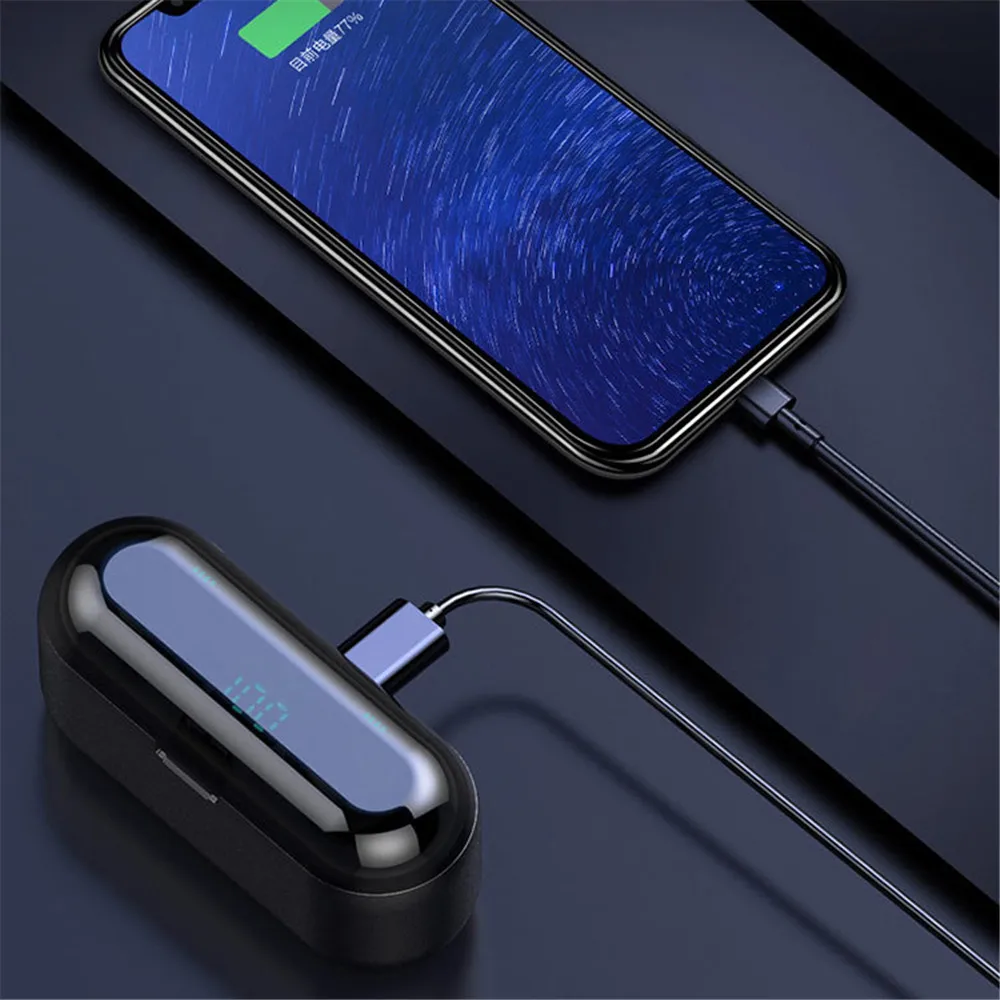 TWS-стереонаушники F9 с поддержкой Bluetooth 5 0 и микрофоном 2000 мА ч | Электроника