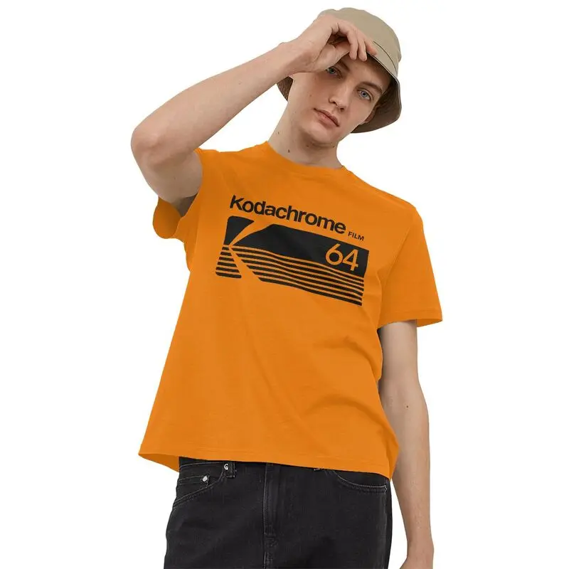 Футболка мужская из чистого хлопка с коротким рукавом и логотипом фотографа -