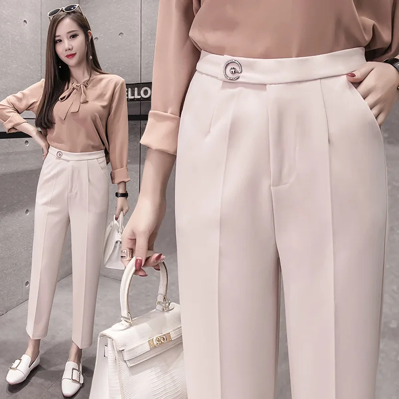 

WOMEN'S Pants 2020 New Style Pants Women's Spring and Autumn Fashion Casual Pants Women's High-waisted Slimming Ankle-length Har