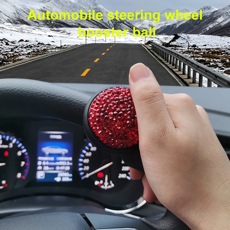 

1 Pcs Rhinestone Car Steering Wheel Assistant Ball Biling Crystal Car Wheel Cover for Car Interior Decor Interior Accessories