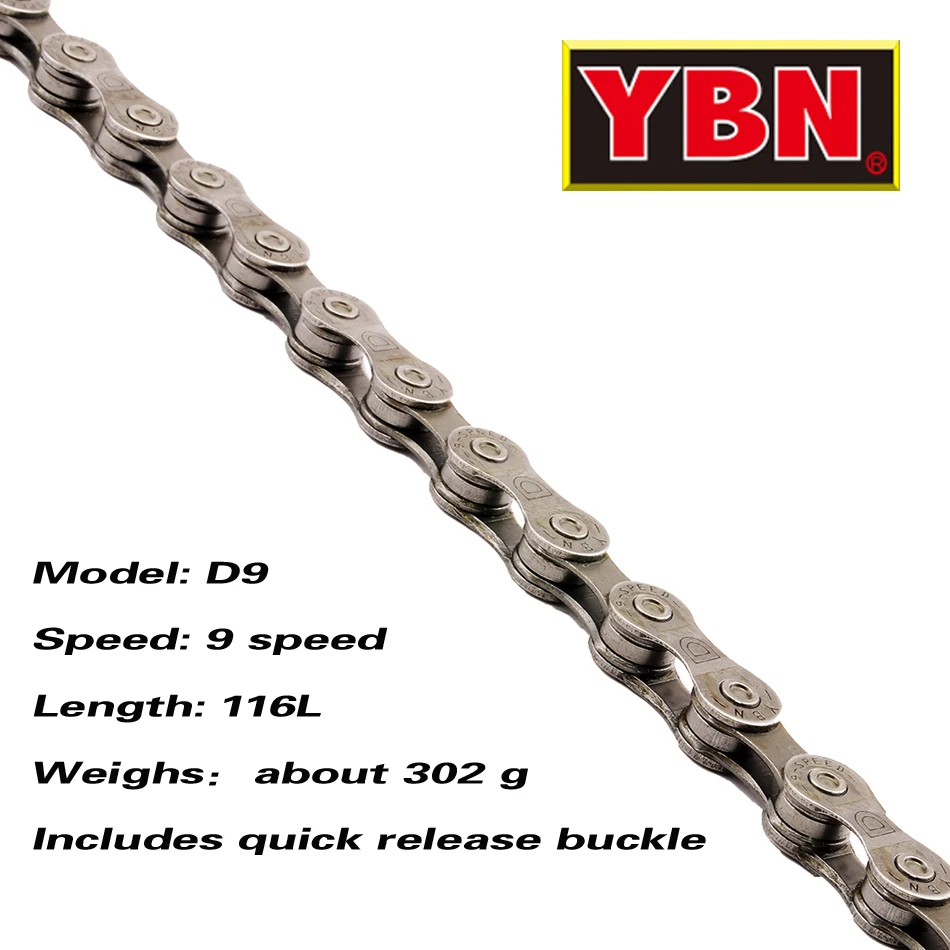 9S gray 116L YBN X12L x10 x10sl x9sl x11sl велосипедная цепь 9 10 11s Золотой горный шоссейный велосипед sram SHIMANO 116 Длина велосипедная цепь - Цвет: 9S gray 116L