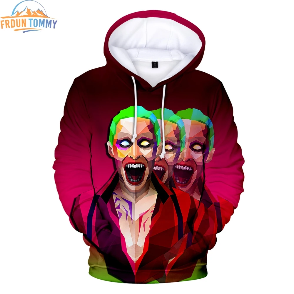 Новинка толстовки с 3D принтом Джокер Повседневная стильная одежда Nwe для