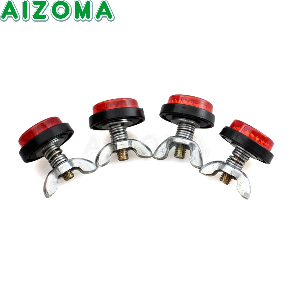 4 шт. красные защитные отражатели для мотоциклов мини номерной отражатель