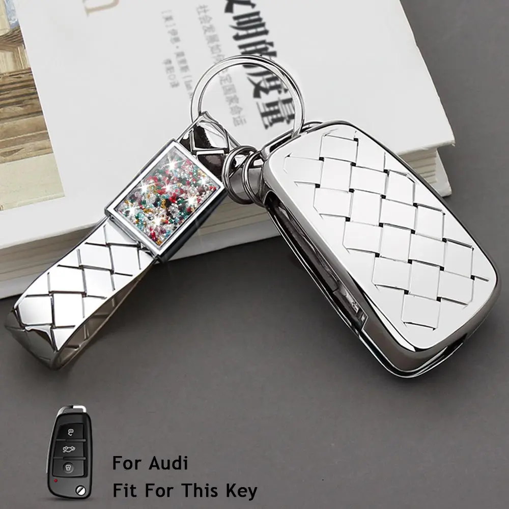 Option 12 ТПУ ключи чехол сумка держатель ключей для Audi A1 A5 A6 A7 A8 Q3 Q5 Q7 C5 C6 A4L A6L S1 S3 RS6 TT 2005-2013 флип чехол для ключей авто части - Название цвета: Option 12