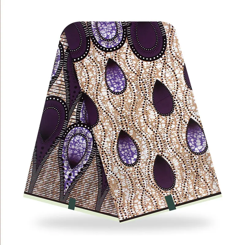 

Most Popular 100% Cotton Ankara African Prints Batik Pagne Real Wax Fabric Sewing Wedding Dress Cafts Material Y1104-15