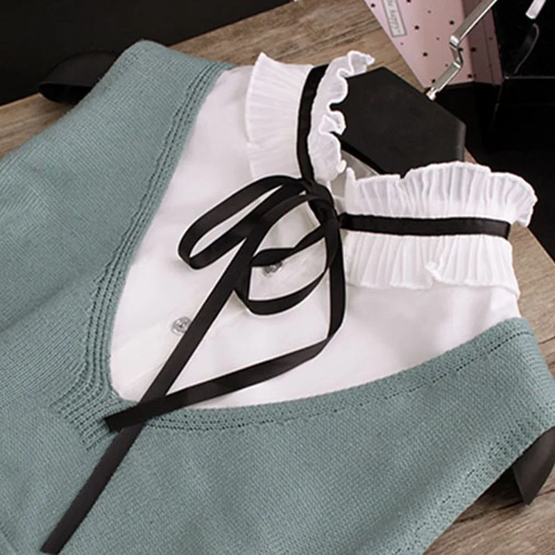 

Bowtie Collars Detachable For Women Lace White False Collar Shirt Woman Black Women Fake Half Shirt Collar Remoable Faux Col Tie