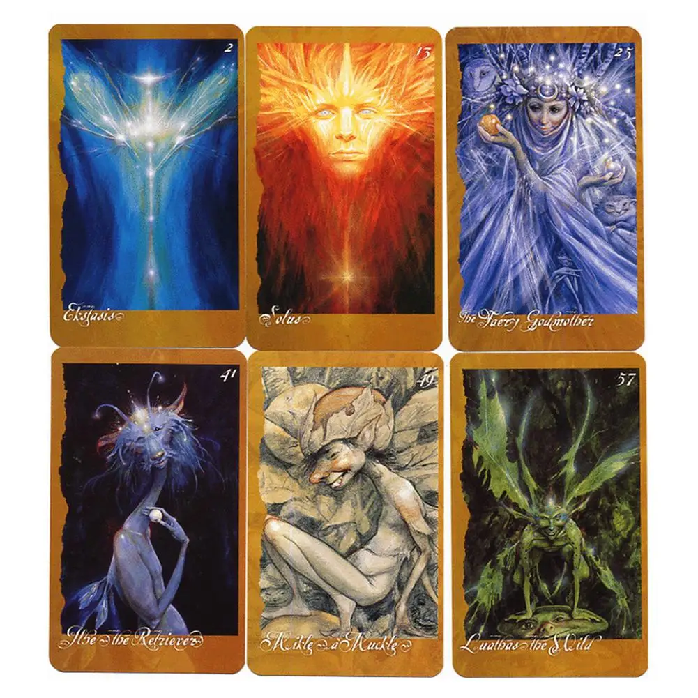66PCS Tarot Cards Deck The Faeries' Oracle Beautifully Designed Durable Fairy Paper Card for Fun Playing Board Games | Игрушки и