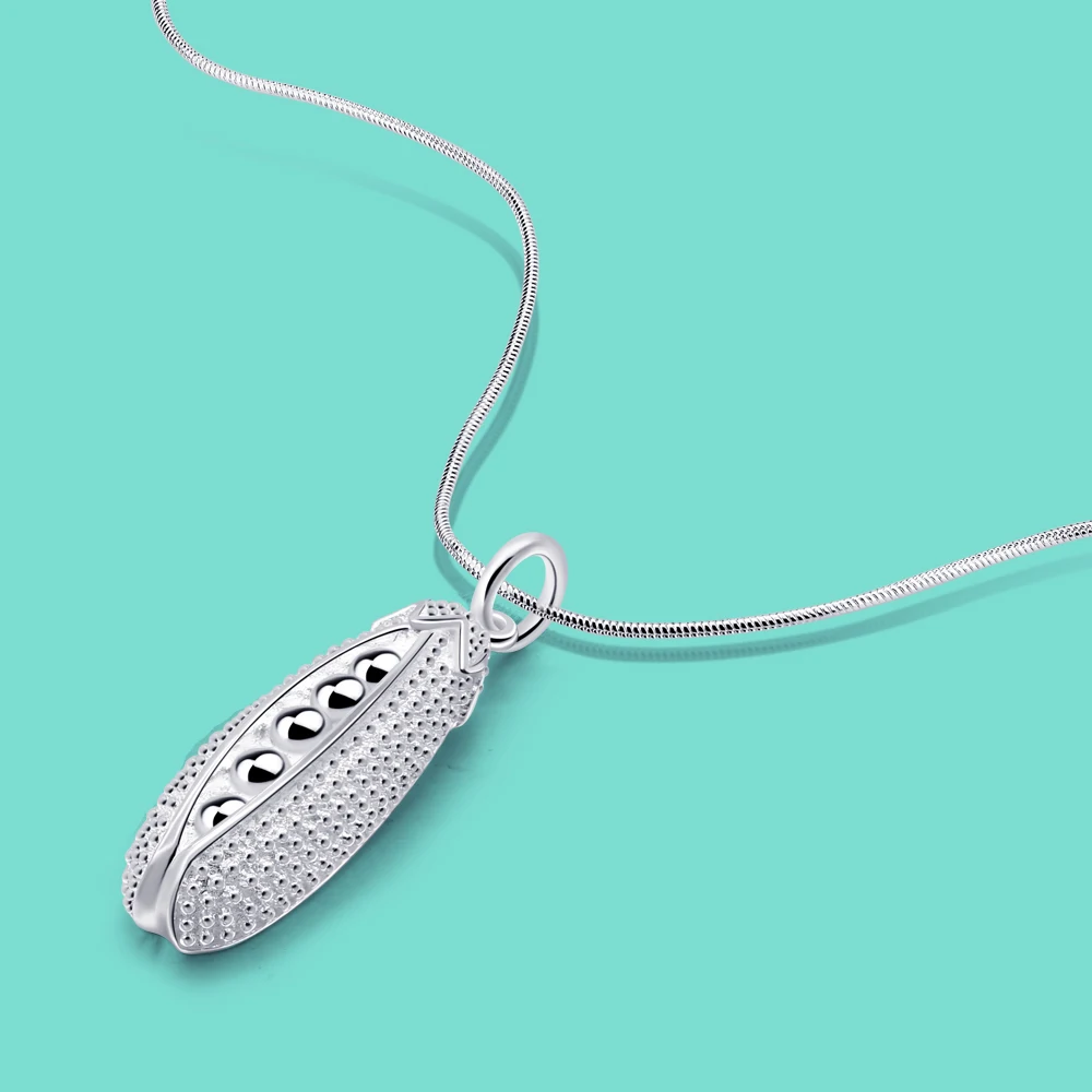 Creative Women's 925 Sterling Silver Necklace Corn Pendant Clavicle Chain 43/46/51cm Size Solid Female Jewelry | Украшения и