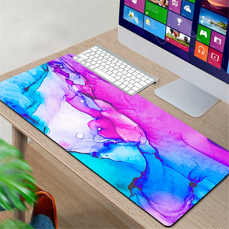 

Pink marble Mouse Pad rubber table Large Gamer tapis de souris xxl Desk mat Computer keyboard gaming accessories carpet mousepad
