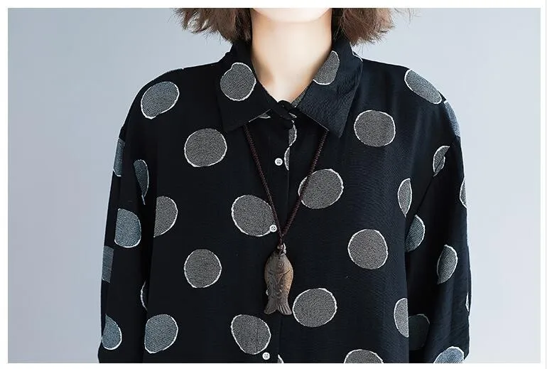 #2809 Сезон весна лето Детская одежда в горошек с рукавами летучая мышь рубашка для