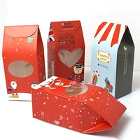 pack of 20 nougat candy box circus party favors packaging bag santa claus snowman christmas gift boxes with window