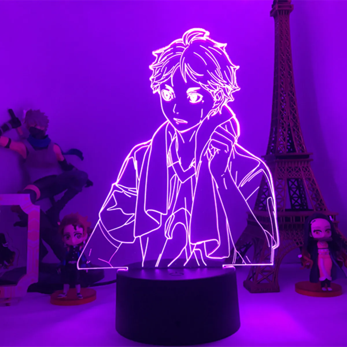 Haikyuu аниме Sugawara Koushi рисунок 3D СВЕТОДИОДНЫЙ Ночник светильник манга каваи лампа