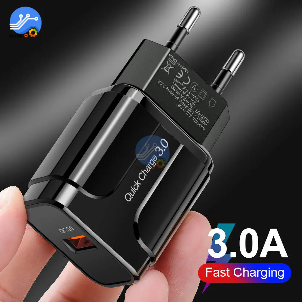 5V 3A Быстрая зарядка QC 3,0 USB зарядное устройство ЕС США вилка Путешествия стены мобильный телефон зарядное устройство адаптер, быстрая зарядка для iPhone для Xiaomi