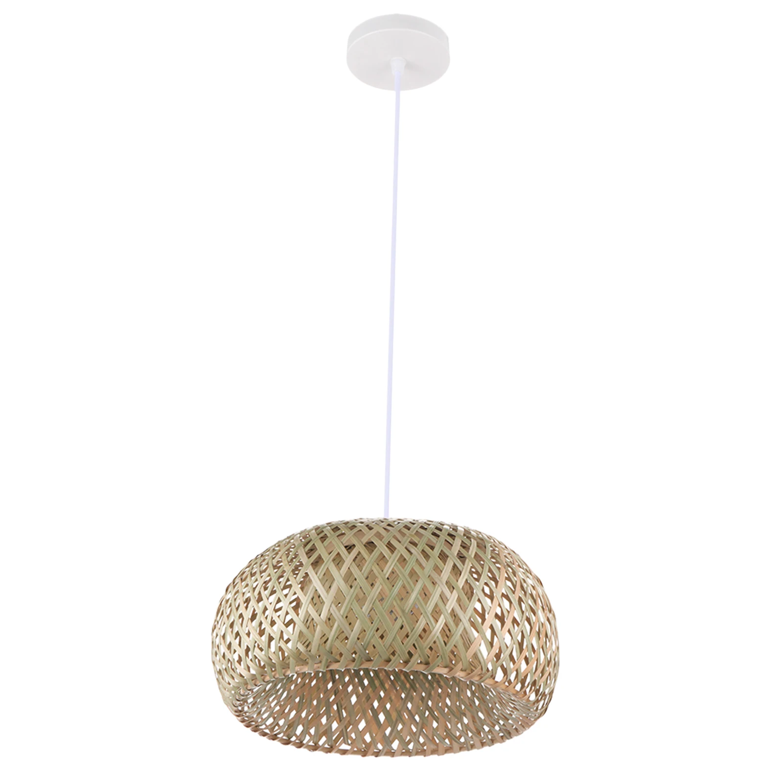 

Hand-Woven Bamboo Pendant Light, Country Style Hanging Lamp Lampshade Living Room Bedroom Ceiling Lamp E27 Retro Chandelier