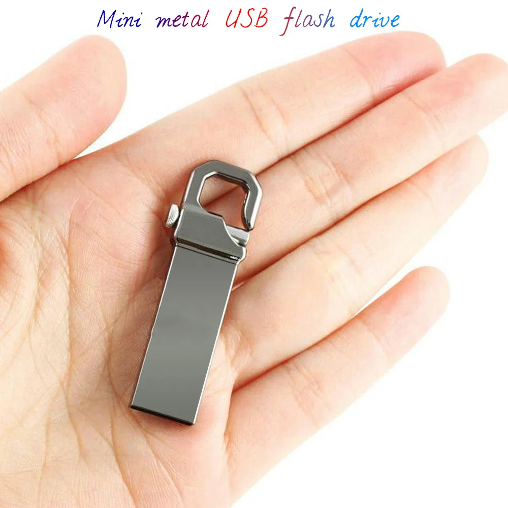 

High Speed Metal USB Flash Drive 32GB pendrive 128GB 64GB 16GB 8GB pen drive 2.0 flash Memory stick Key cle usb Free Custom Logo