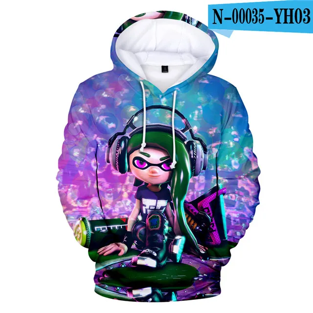 Косплей Splatoon Толстовка осень-зима для детей от 3 до 14 лет куртка с капюшоном