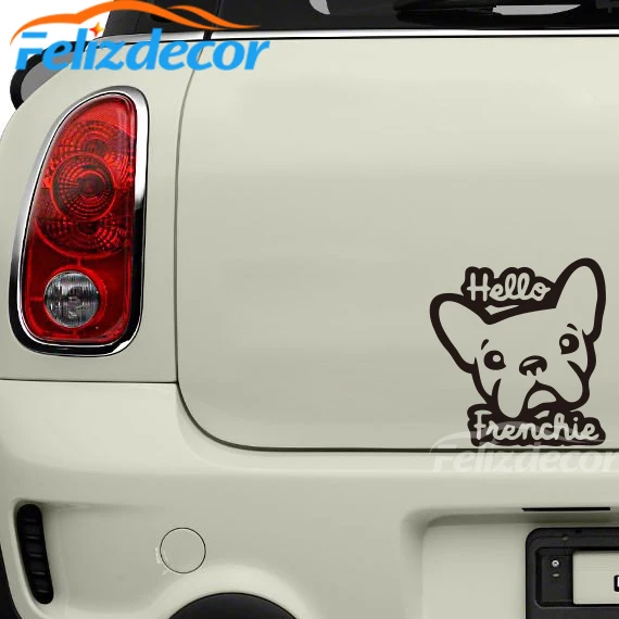 Забавный с милой панель в форме французского бульдога Привет Автомобильная