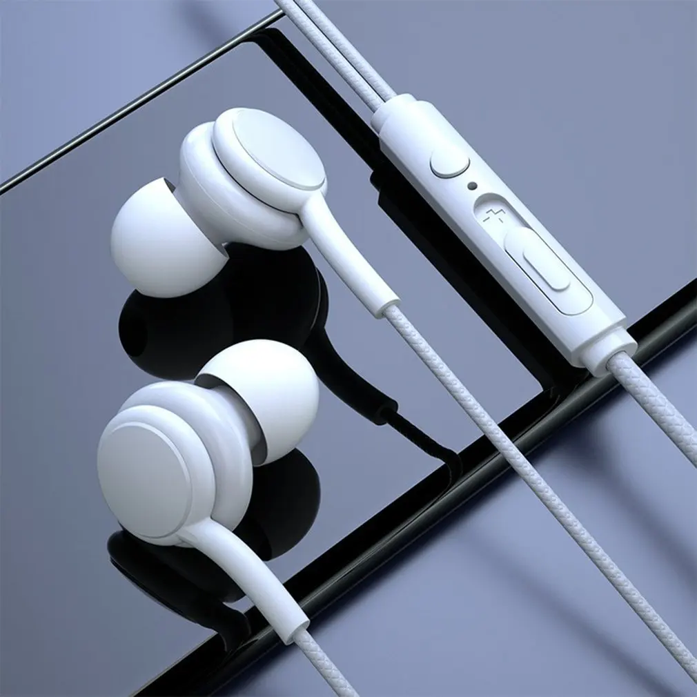 

Subwoofer Headset With Wire Computer Notebook Headset Wire-controlled In-ear Stereo Headphones With Microphone