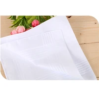 1pc cotton pocket square white solid handkerchief chest towel prom holiday party suit hankie vintage gift hankies fashion