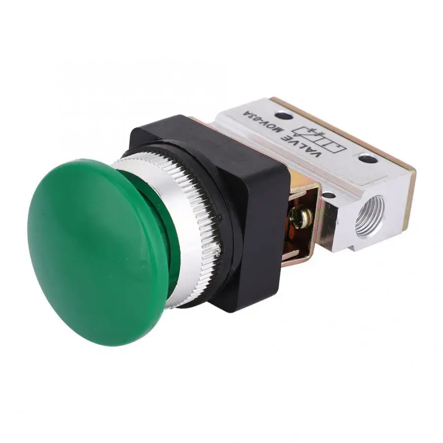 Трубы шаровой клапан 2 Позиция 3 Way G1/8 пневматическая механическая кнопка для