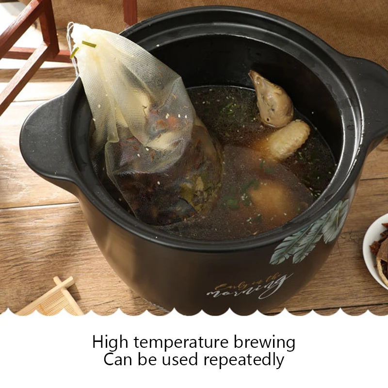 100 шт./лот чайные пакеты из фильтровальной бумаги термосварные чайное ситечко для