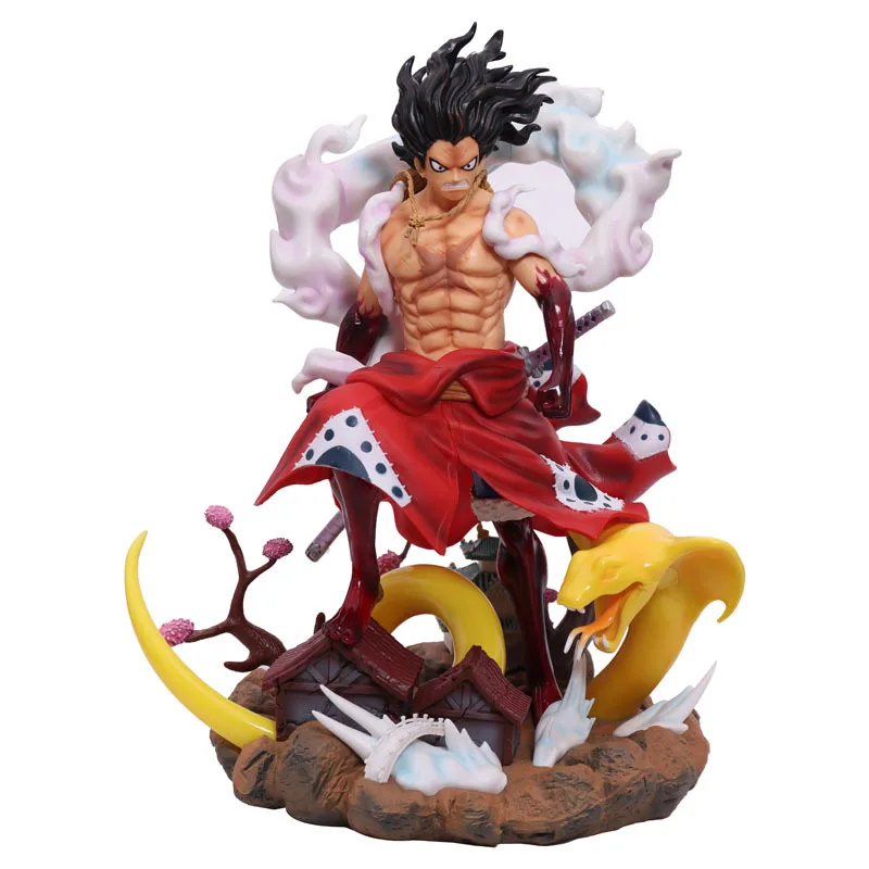 

Anime One Piece Wano Luffy Gear 4 Snakeman Kimono Ver. GK PVC Action Figure Statue Collectible Model Large Size Toys Doll 39cm