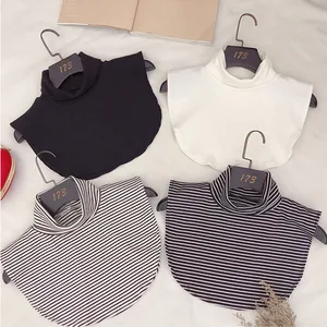 Новый стиль, Женский фальшивый воротник для мужчин и женщин, сезон весна-осень-зима, хлопковые съемные высокие воротники со съемным воротником, аксессуары для одежды унисекс