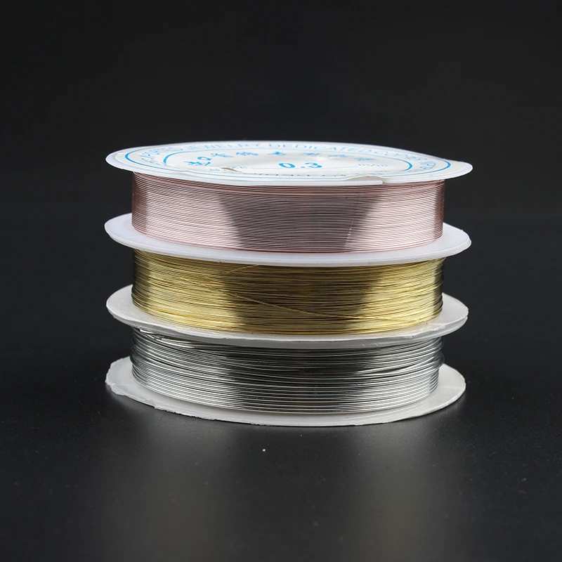 LingXiang 0.2/0.25/0.3/ 0.4/0.5/0.6/0.8/1.0mm copper conserving wire is used for jewelry necklace accessories | Украшения и