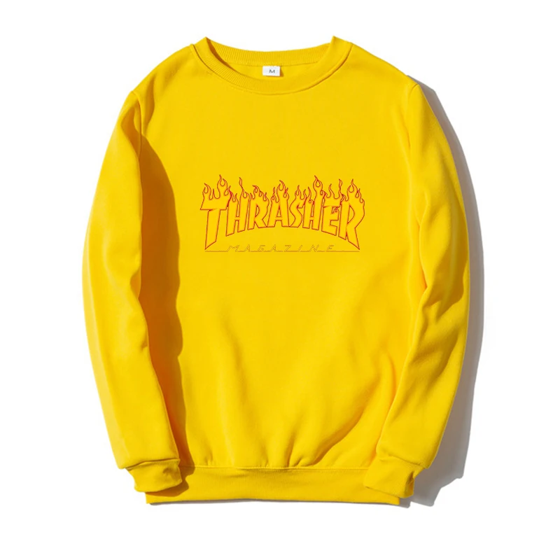 

2020 New Round Neck Sweatshirt Sweatshirt Rubber Print Logo Sweatshirt Loose Oversized Hip Hop Cotton Crew Neck Sweatshirt