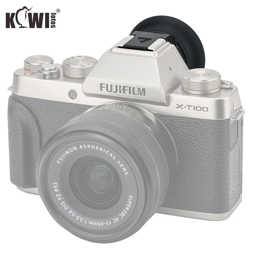 Мягкий Силиконовый наглазник для камеры KIWI, окуляр для Fujifilm X-T100 XT100 FUJI XT-100, легко и надежно крепится через горячий башмак