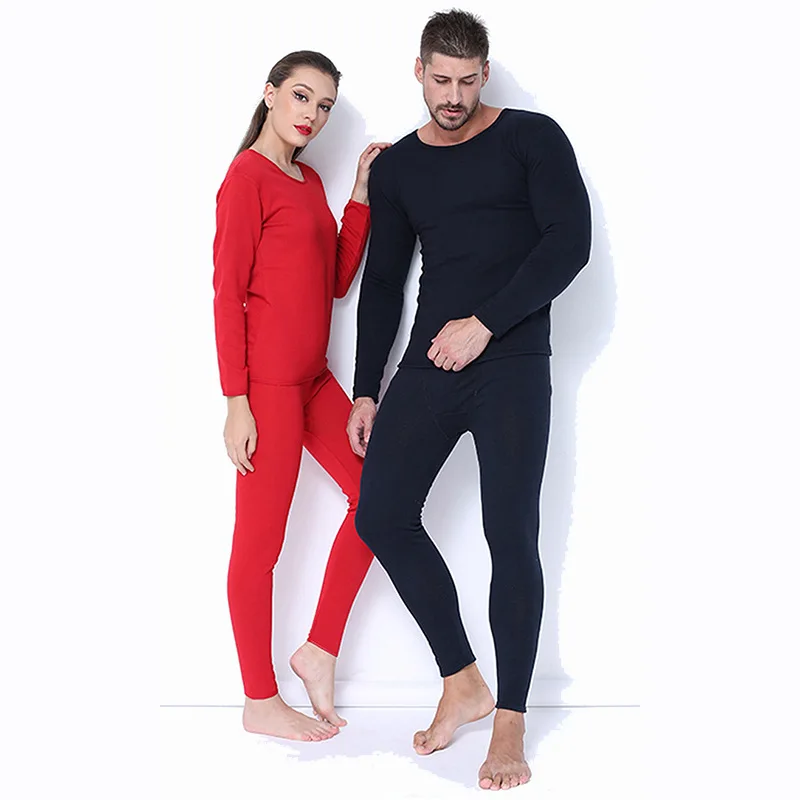 

Thermal Underwear Sets Fashion Roupa Termica Male Winter Cotton Undershirts Men Womens Long