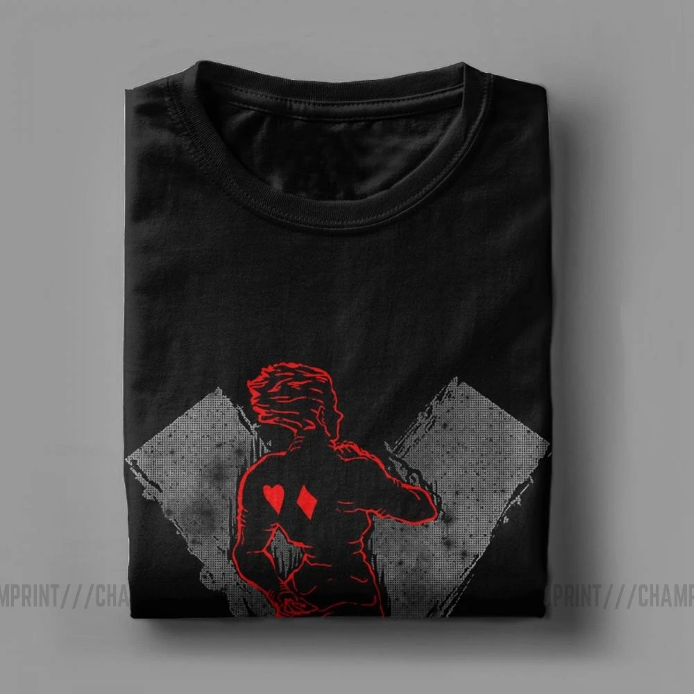Футболка Hisoka Hunter X мужская из чистого хлопка тенниска с короткими рукавами в