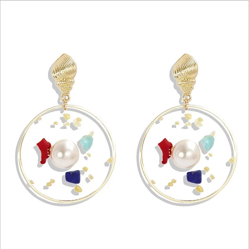 Find Me новые брендовые модные большие серьги капли в форме ракушки для женщин