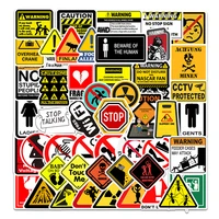 50pcs warning signs graffiti stickers waterproof decal sticker to diy laptop suitcase motor trunk car guitar mobile phone
